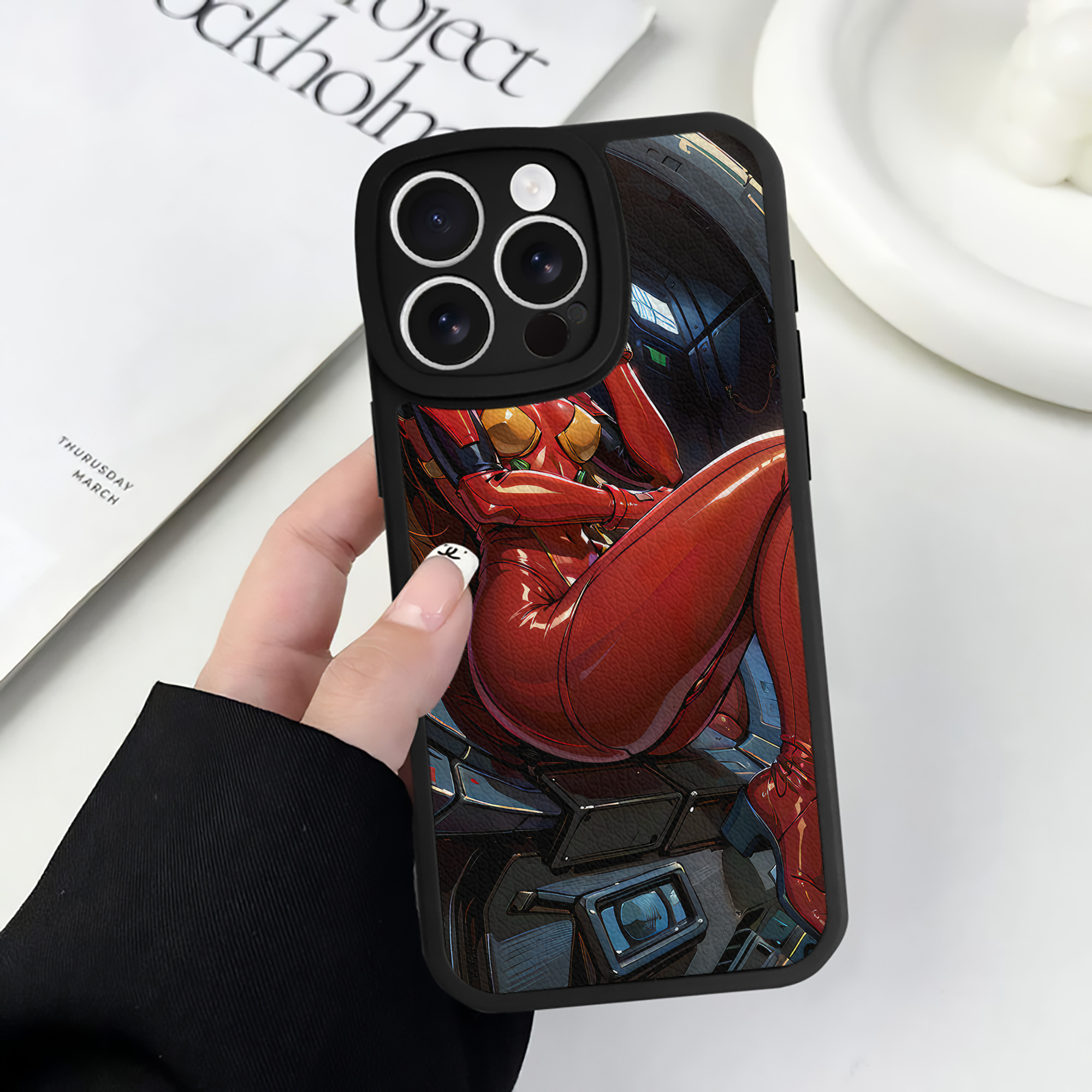 （画像用） EVA 新世紀エヴァンゲリオン 【iPhone 16シリーズ対応】シリコンスマホケース（レザー調） 材質：シリコン